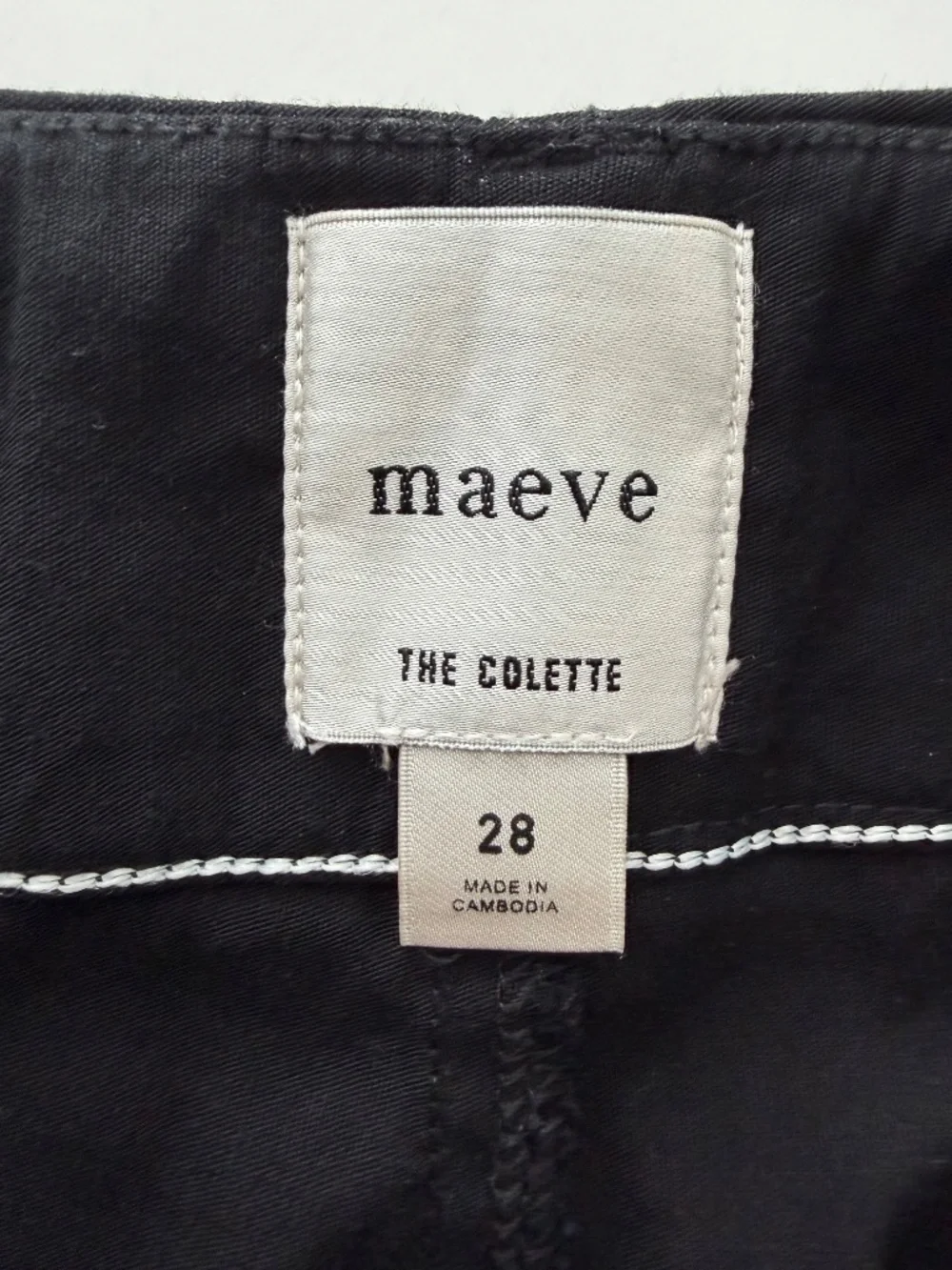 Maeve The Collette Pants Size 28 Black Wide Leg High Rise Linen Blend Crop - Picture 8 of 10